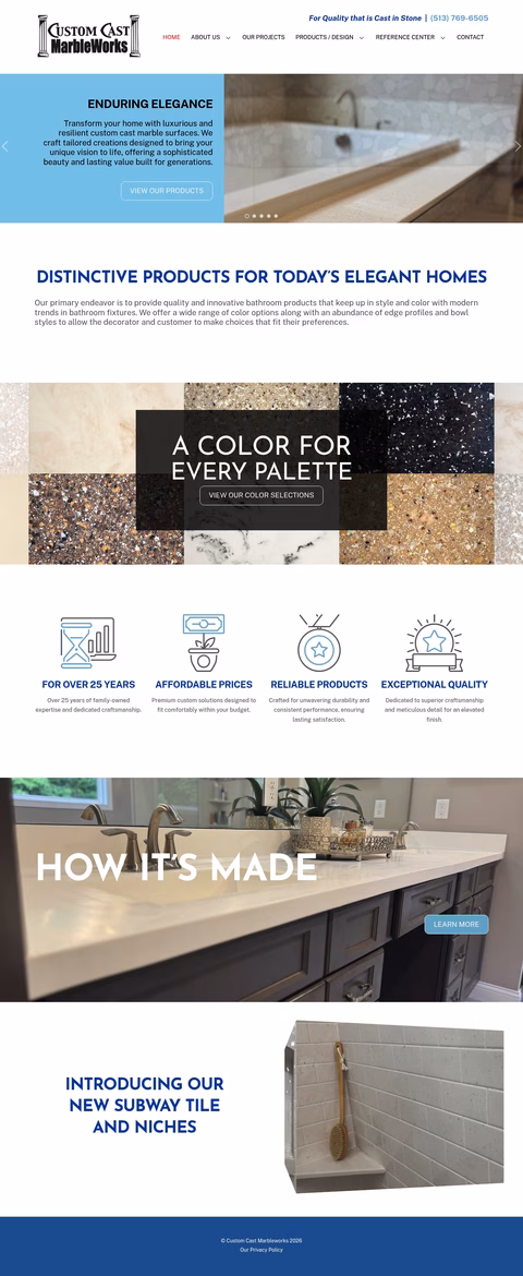 Custom-Cast-Marble-Works Homepage 1440px