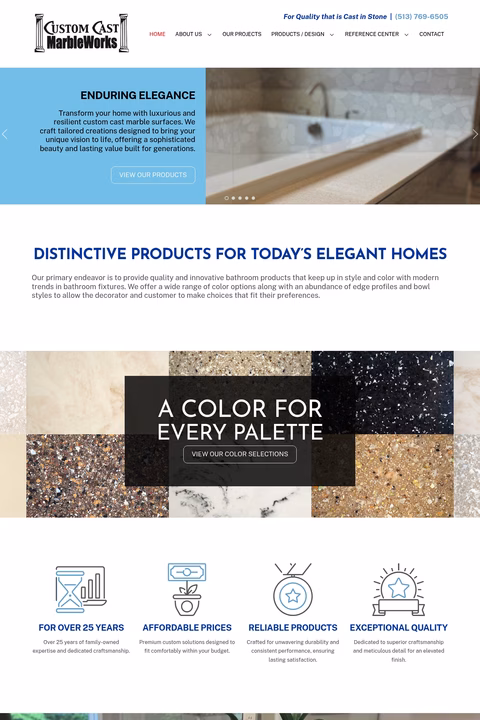 Custom-Cast-Marble-Works Homepage 1440px
