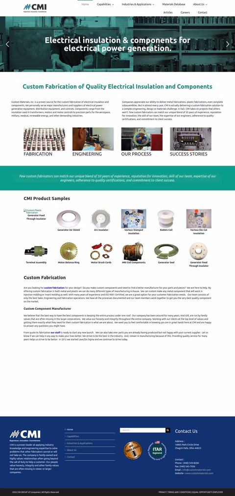 Custom-Materials-Inc Homepage 1440px