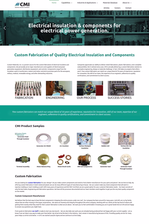 Custom-Materials-Inc Homepage 1440px