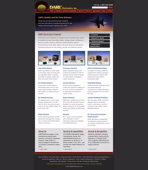 Dare-Electronics Homepage 1440px