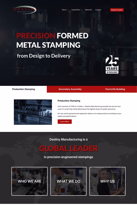Destiny-Manufacturing Homepage 1440px