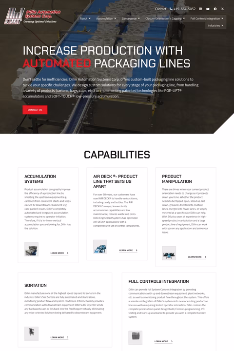 Dillin-Automation-Systems Homepage 1440px