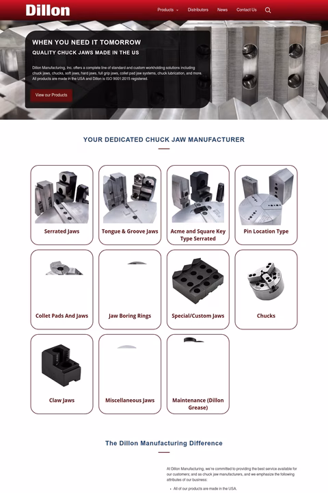 Dillon-Manufacturing Homepage 1440px