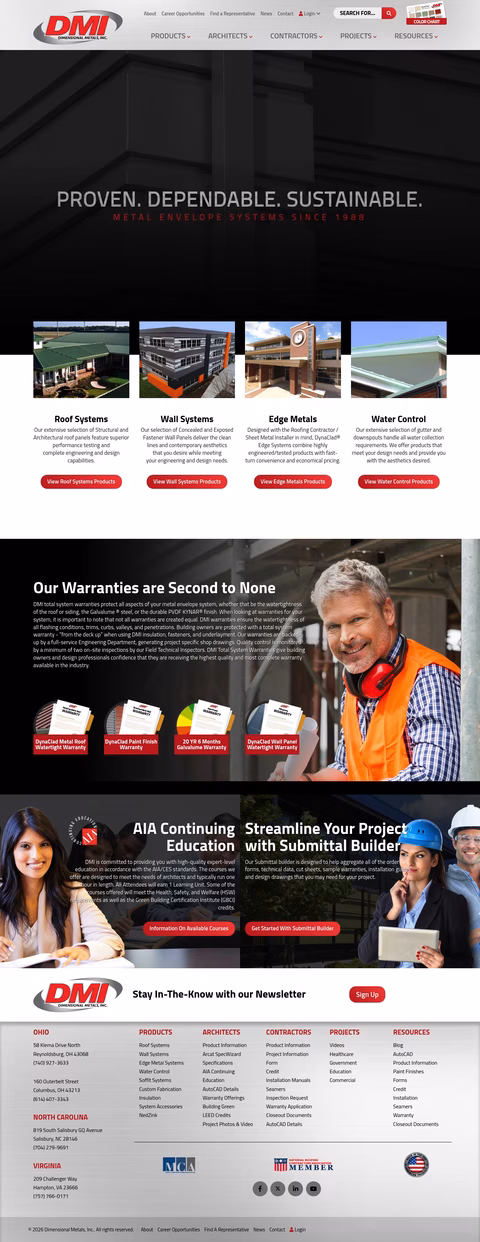 Dimensional-Metals-Inc Homepage 1440px