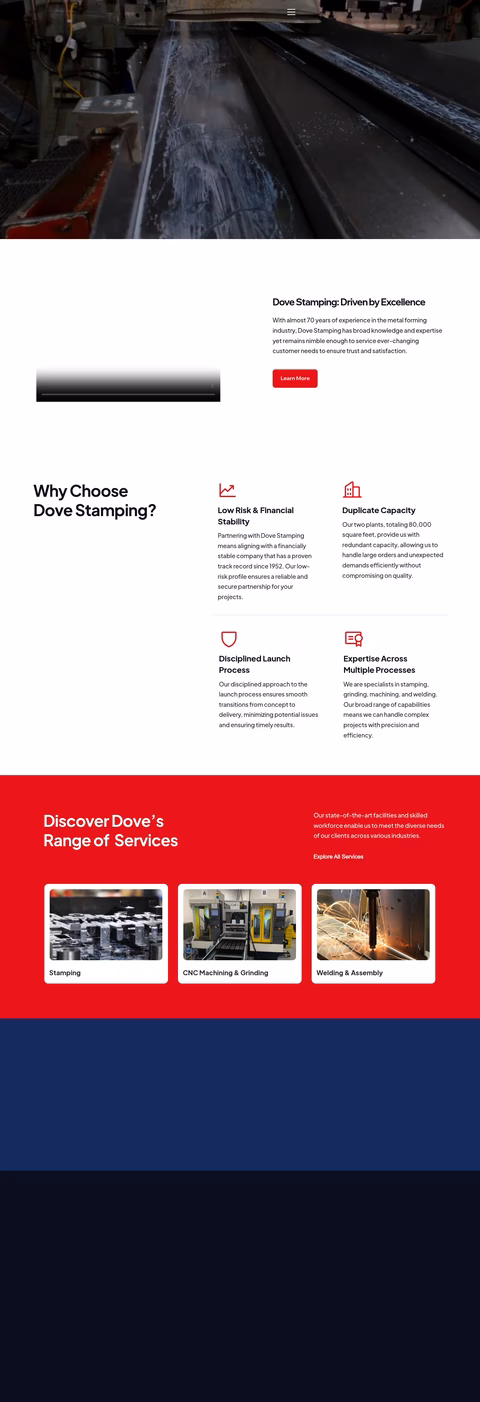 Dove-Stamping Homepage 1440px