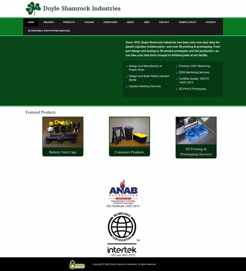 Doyle-Shamrock-Industries Homepage 1440px