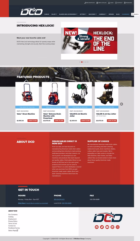 Draincables-Direct Homepage 1440px