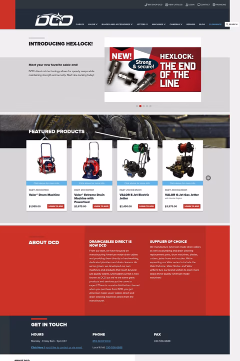 Draincables-Direct Homepage 1440px