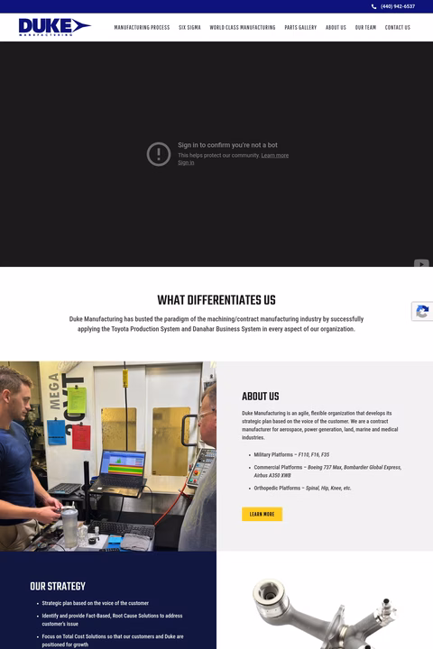 Duke-Manufacturing Homepage 1440px