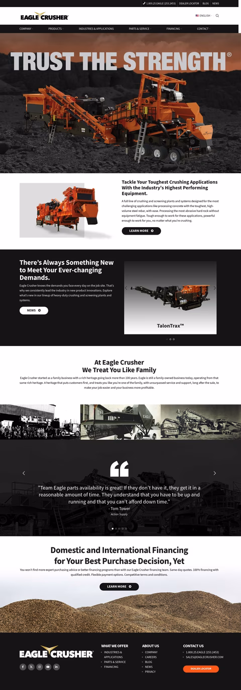 Eagle-Crusher Homepage 1440px
