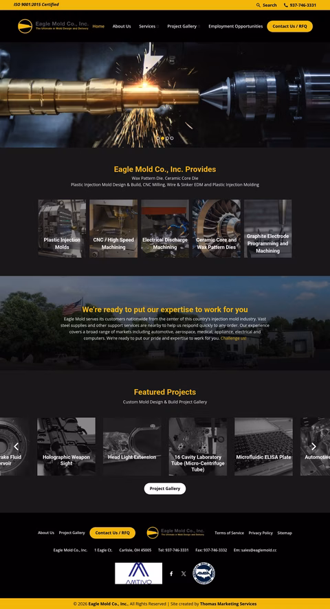 Eagle-Mold-Company Homepage 1440px