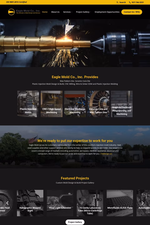 Eagle-Mold-Company Homepage 1440px