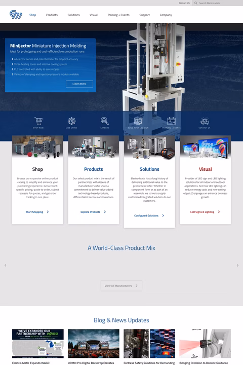 Electro-Matic Homepage 1440px