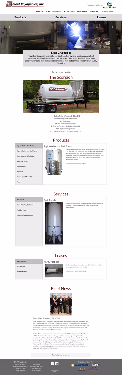 Eleet-Cryogenics Homepage 1440px