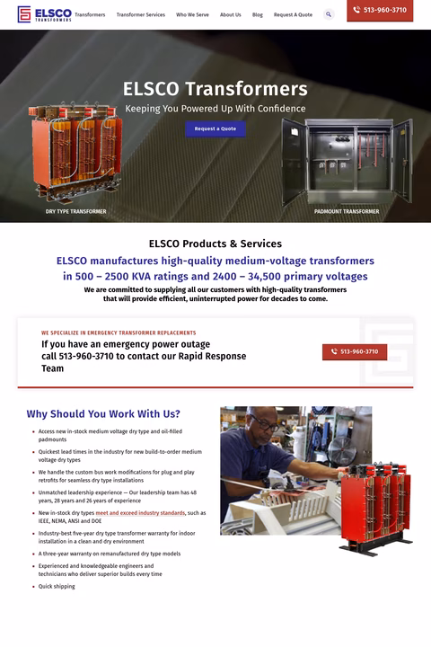 Elsco-Transformers Homepage 1440px