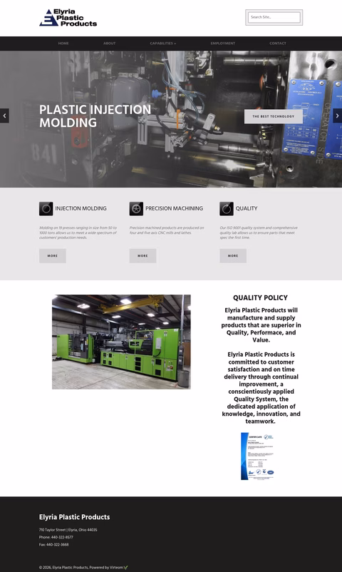 Elyria-Plastic-Products Homepage 1440px