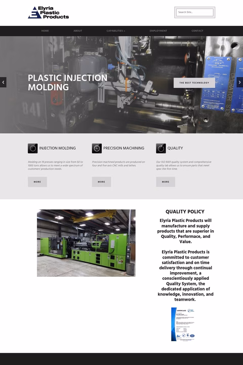 Elyria-Plastic-Products Homepage 1440px