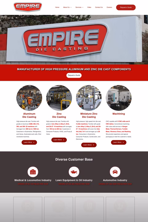 Empire-Die-Casting Homepage 1440px