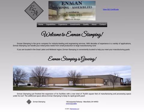 Enman-Stamping Homepage 1440px