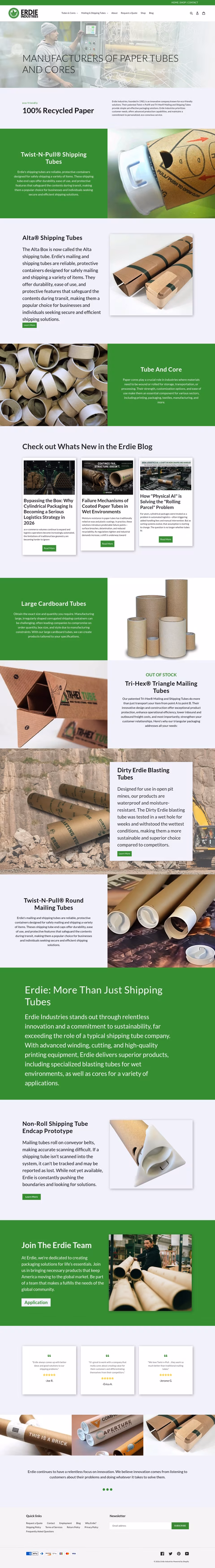 Erdie-Industries Homepage 1440px