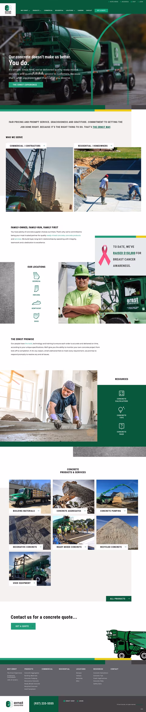 Ernst-Concrete Homepage 1440px