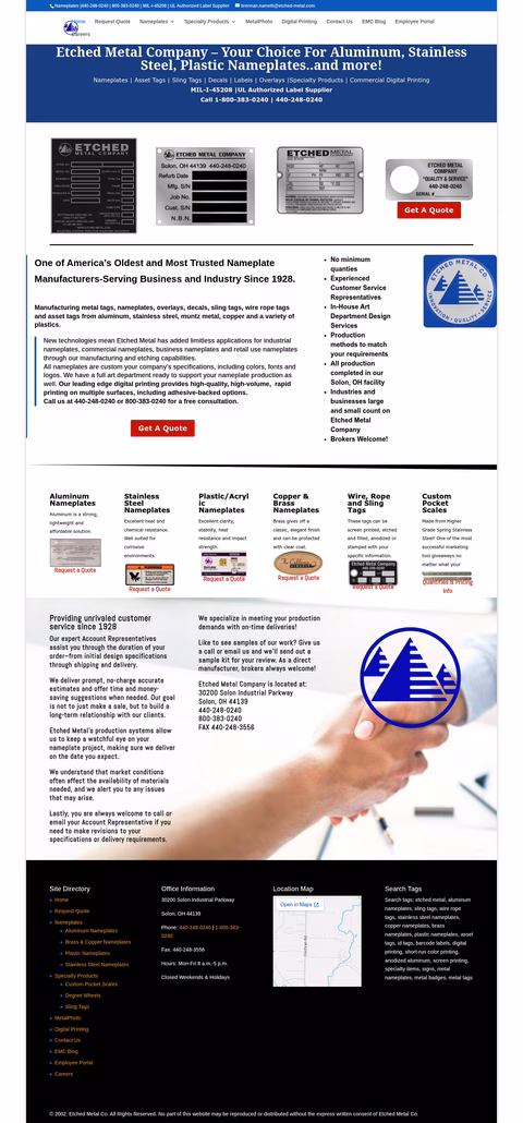 Etched-Metal-Company Homepage 1440px