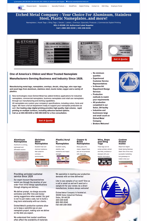 Etched-Metal-Company Homepage 1440px