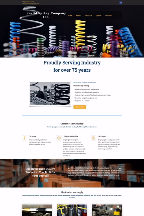 Euclid-Spring-Company Homepage 1440px