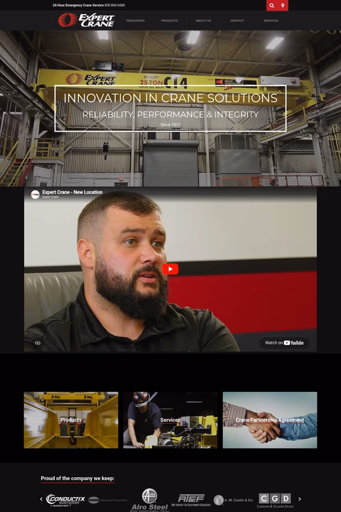 Expert-Crane Homepage 1440px