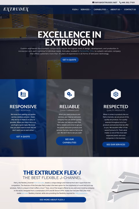 Extrudex Homepage 1440px