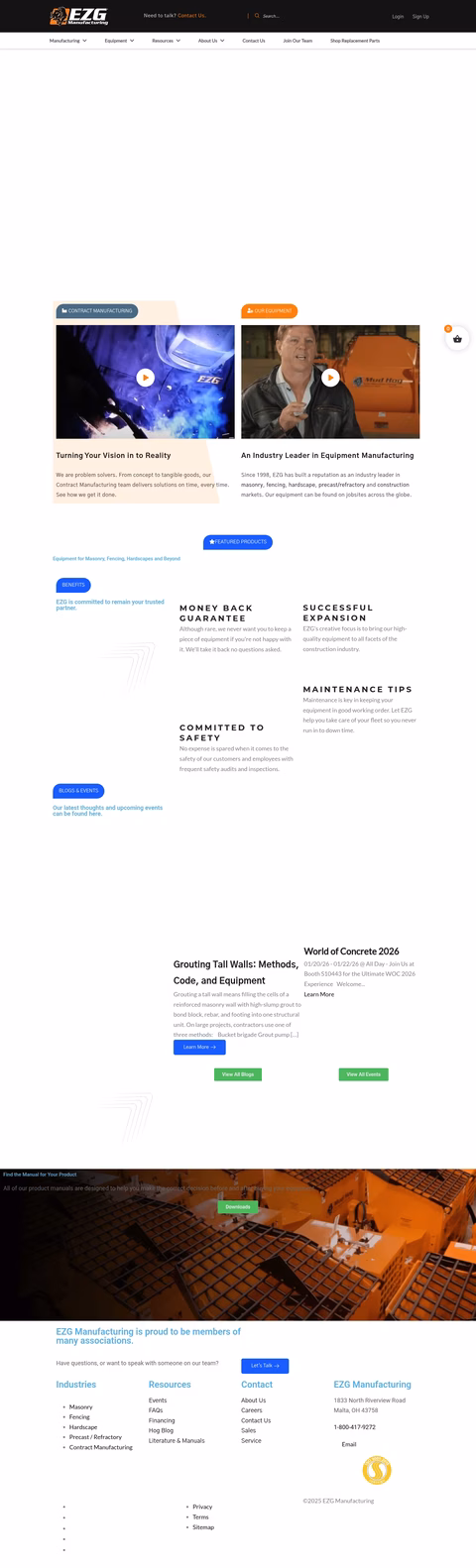Ezg-Manufacturing Homepage 1440px