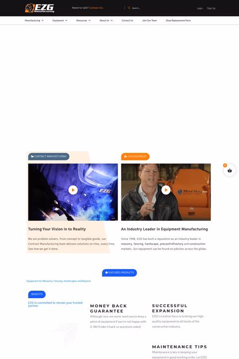 Ezg-Manufacturing Homepage 1440px