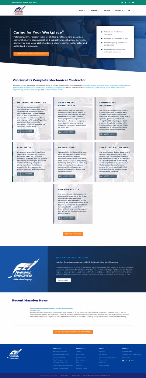 Feldkamp-Enterprises Homepage 1440px
