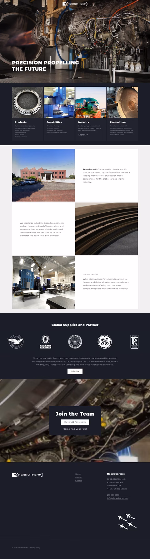 Ferrotherm-Corporation Homepage 1440px