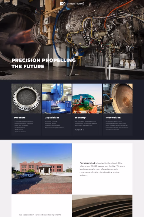 Ferrotherm-Corporation Homepage 1440px