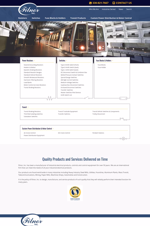 Filnor-Inc Homepage 1440px