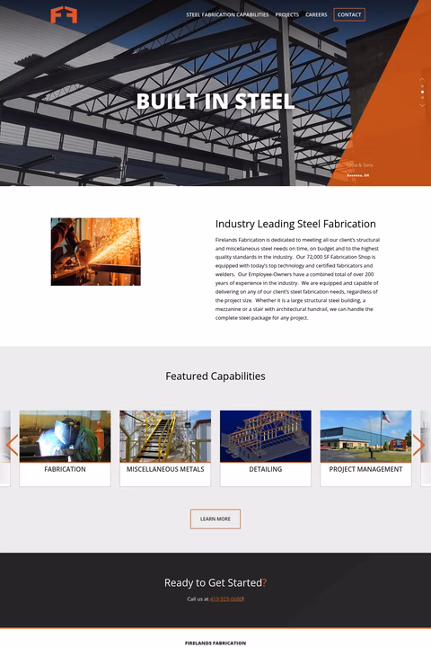 Firelands-Fabrication Homepage 1440px