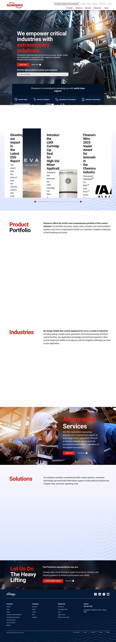Flowserve Homepage 1440px