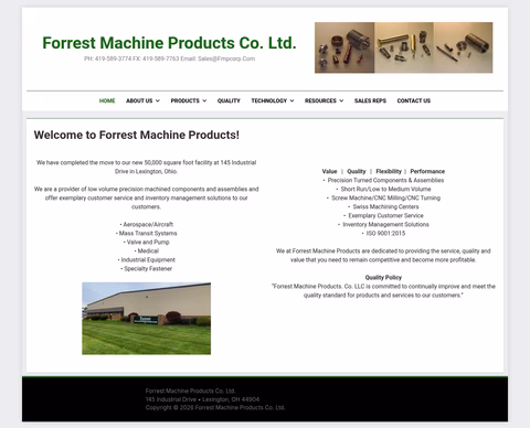 Forrest-Machine-Products Homepage 1440px