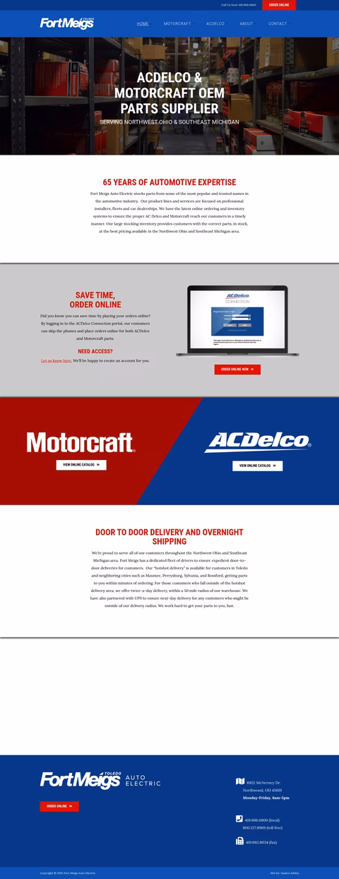 Fort-Meigs-Auto-Electric Homepage 1440px