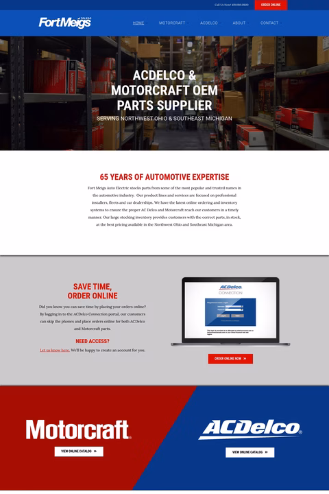 Fort-Meigs-Auto-Electric Homepage 1440px