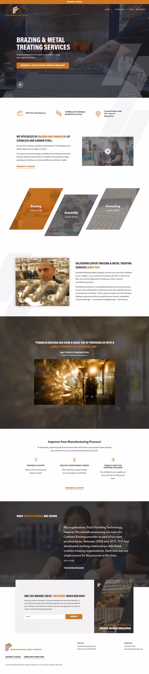 Franklin-Brazing-Metal-Treating Homepage 1440px