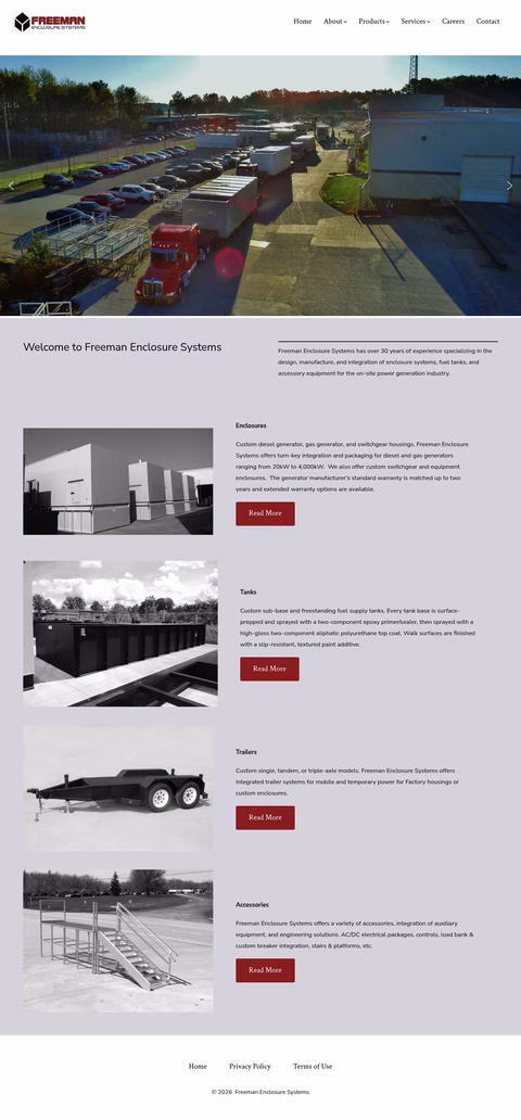 Freeman-Enclosure-Systems Homepage 1440px