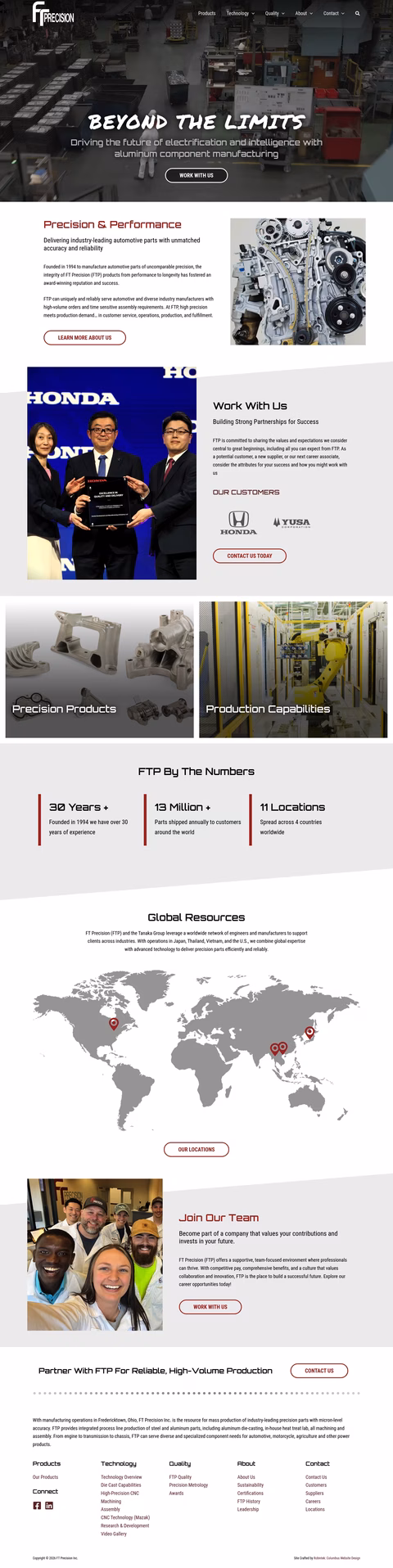 Ft-Precision Homepage 1440px