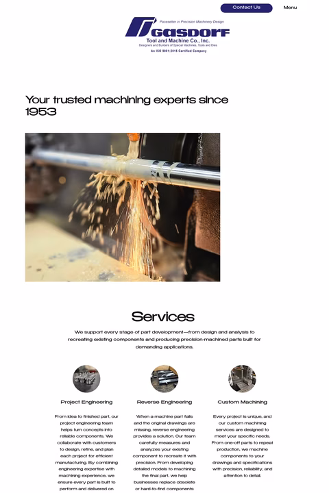 Gasdorf-Tool-Machine-Company Homepage 1440px