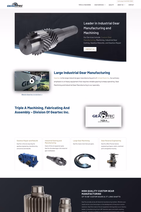 Geartec Homepage 1440px