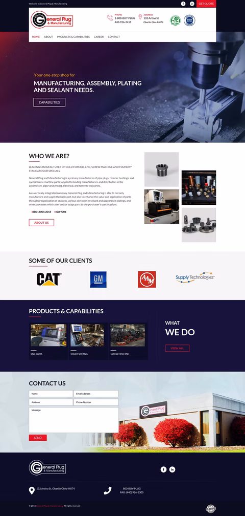 General-Plug-Manufacturing Homepage 1440px