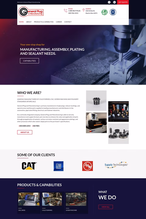 General-Plug-Manufacturing Homepage 1440px