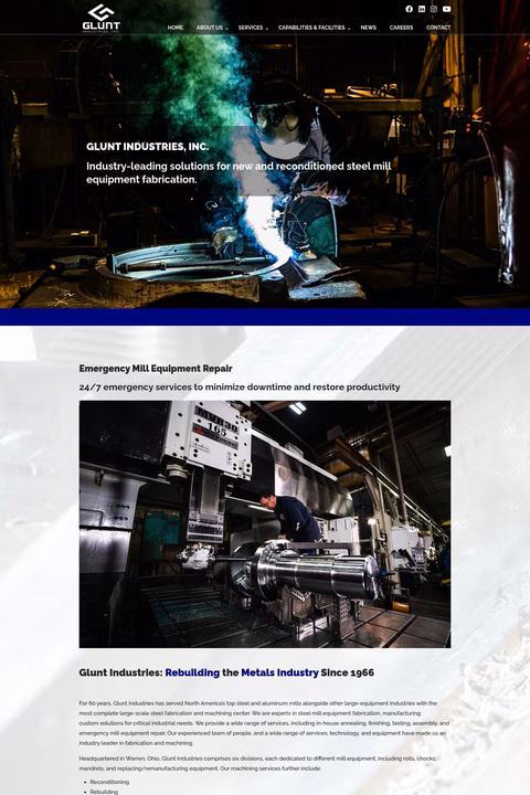 Glunt-Industries Homepage 1440px